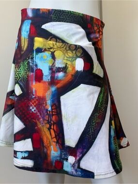 Vintage Abstract Mini Skirt